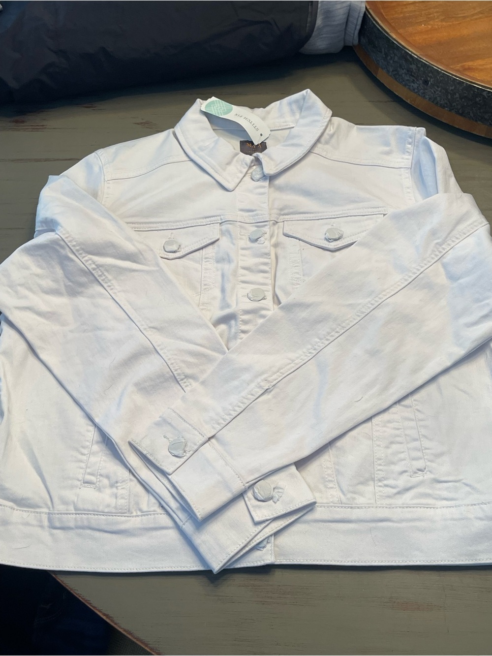 Mix by 41 Hawthorn Sterling white denim jacket - women’s plus 1x - Brand New!